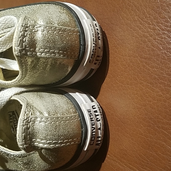 Converse Chuck Taylor All Star Ox Light Gold Lace Up Low Top Sneakers Shoes - Picture 4 of 6